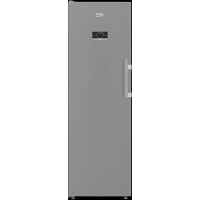 B5RMFNE314X Beko Congelatore verticale libera installazione, 286 litri, 8 scomparti, Total No Frost, Classe E, 186x60 cm, Inox